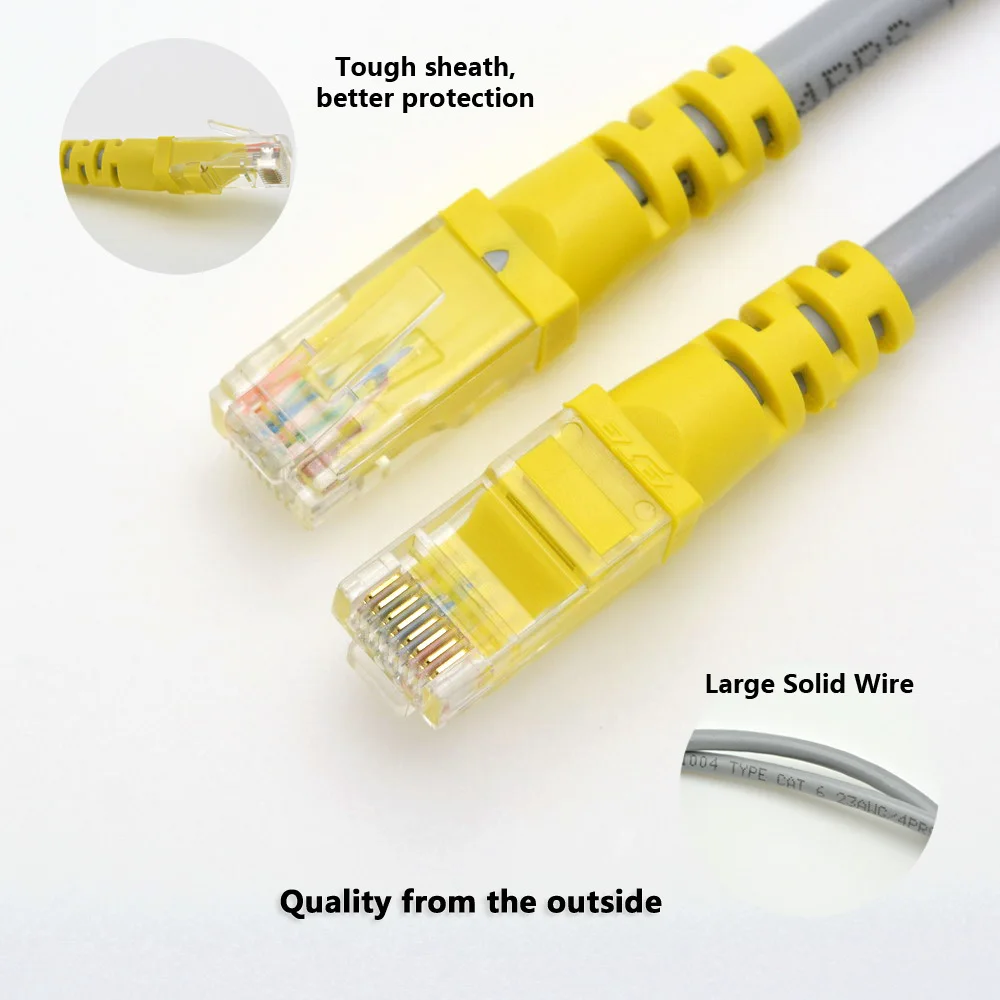Кабель Ethernet CAT6 длиной 0 5 м 100 шт. в партии сетевой кабель RJ45 позолоченная медная