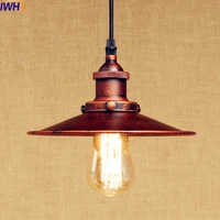iwhd rustic vintage pendant lamp led edison light style loft industrial lighting fxiture hanging lights lampen american