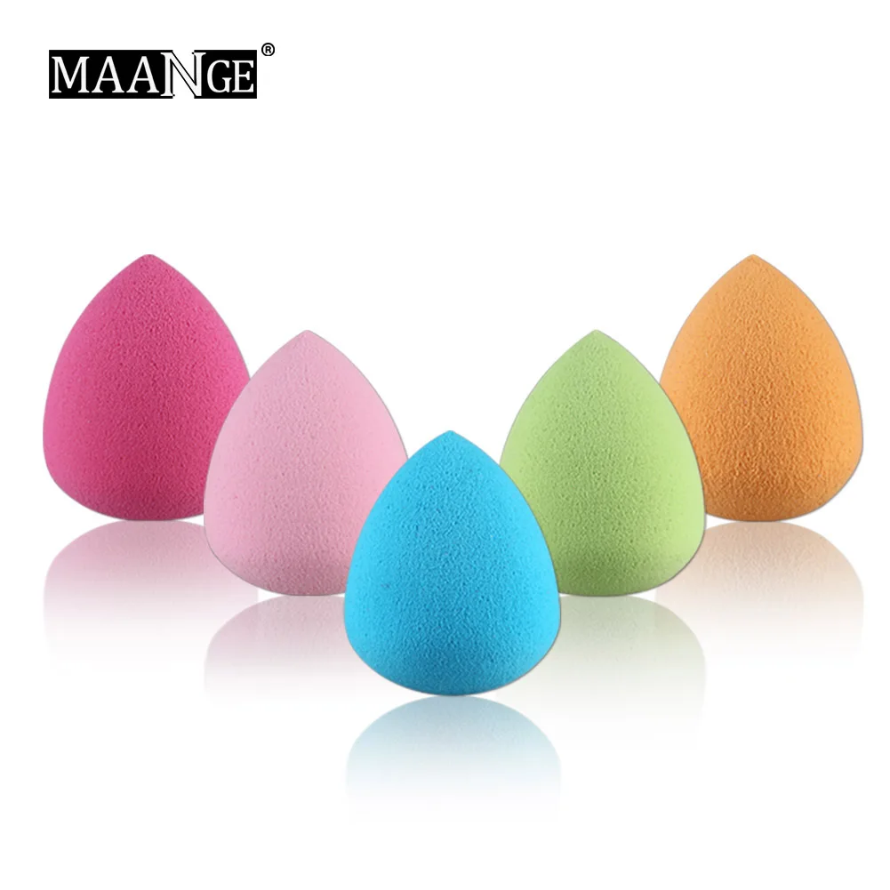 MAANGE 10Pcs/set Cosmetic Makeup Puff Foundation Sponge Powder Smooth Make Up Facial Beauty Tools Random Color |