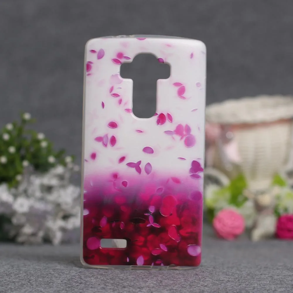 Новый роскошный чехол для телефона LG G4 с 3D-рельефной цветочной живописью на задней стороне, из ТПУ-покрытия силиконовый защитный чехол.