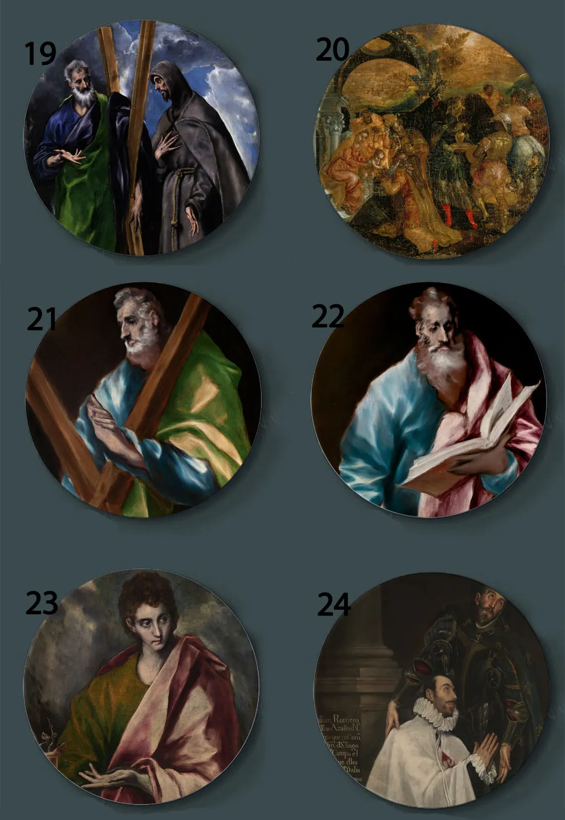 El Greco священник декоративная тарелка Мадонна Иисус церковь декоративная тарелка домашняя Наклейка на стену тарелка испанский Ренессанс живопись тарелка