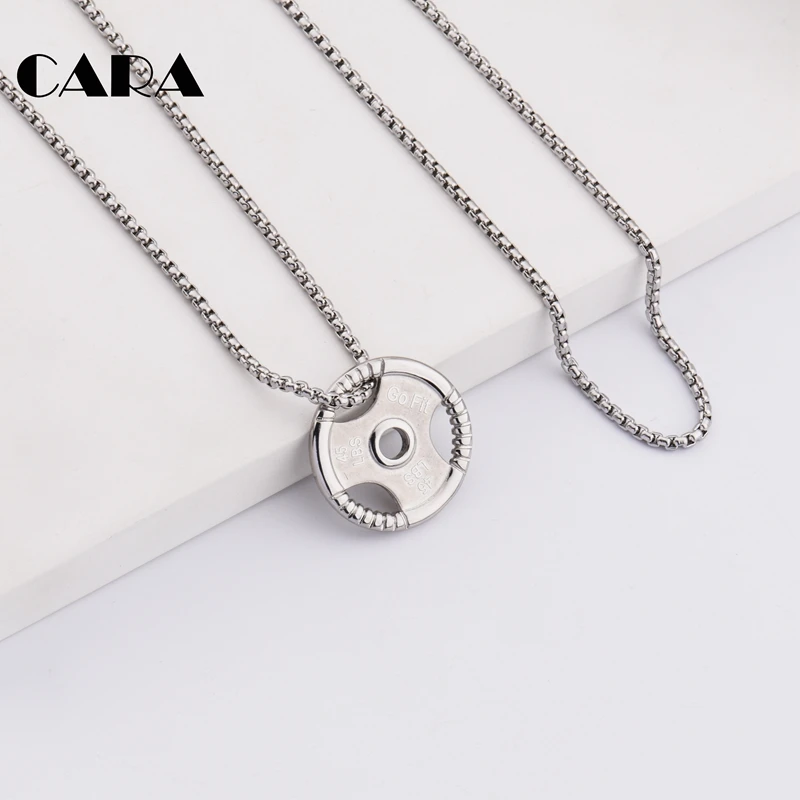 Новое поступление тонкой полированной тренажерный зал fittness кулон в форме гири 316L