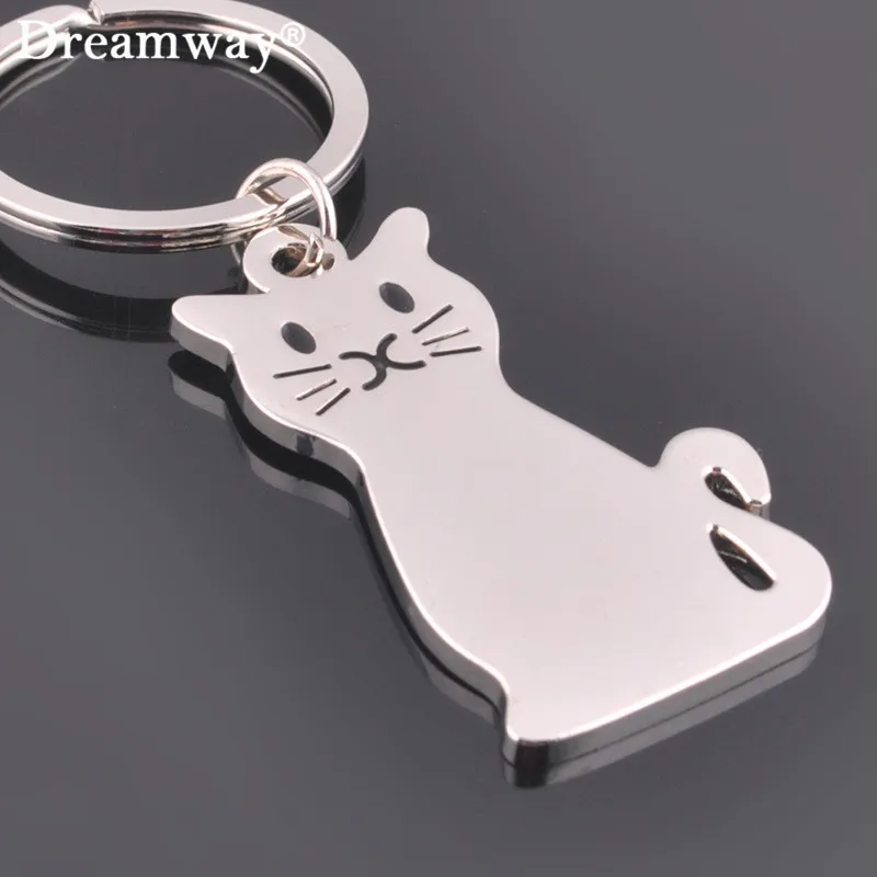 Металлические Брелоки для ключей связка Мода животных собака брелки