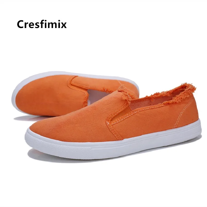 

Cresfimix Male Fashion Comfortable White Canvas Slip on Loafers Men Casual Street Shoes Man Cool Comfortable Shoes Zapatos B5254