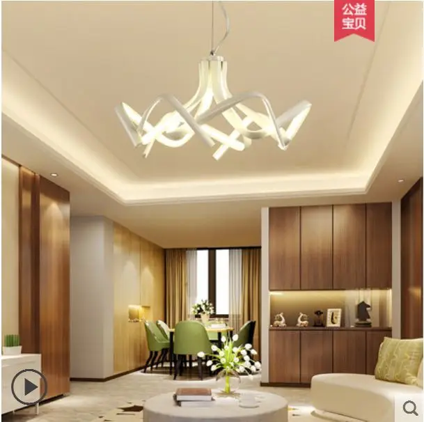 Современная Минималистичная прямоугольная обеденная Настольная лампа с тремя