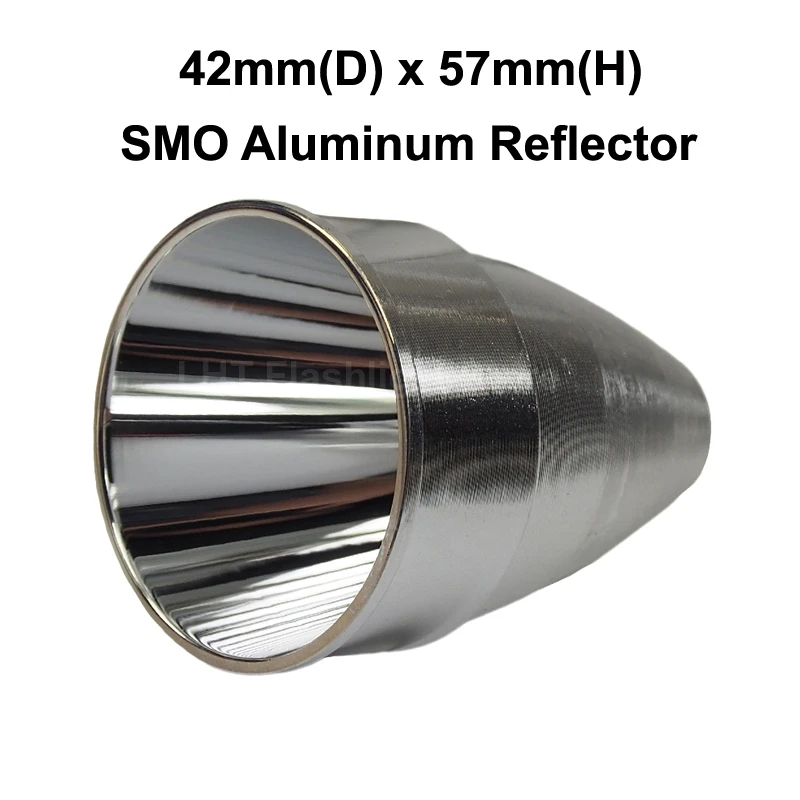 42 мм (D) x 57 (H) SMO алюминиевый отражатель для CREE XM L|reflector material|aluminum coatingaluminum emblem |