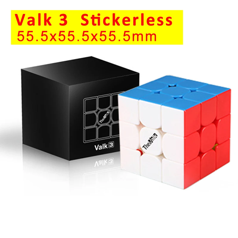 valk 3 stickerless Настоящий Oyuncak Valk 3 power M куб 3x3 мини размер скорость Qiyi соревнования Кубики Игрушки Wca головоломка магические магниты Cubo - Цвет: valk 3 stickerless