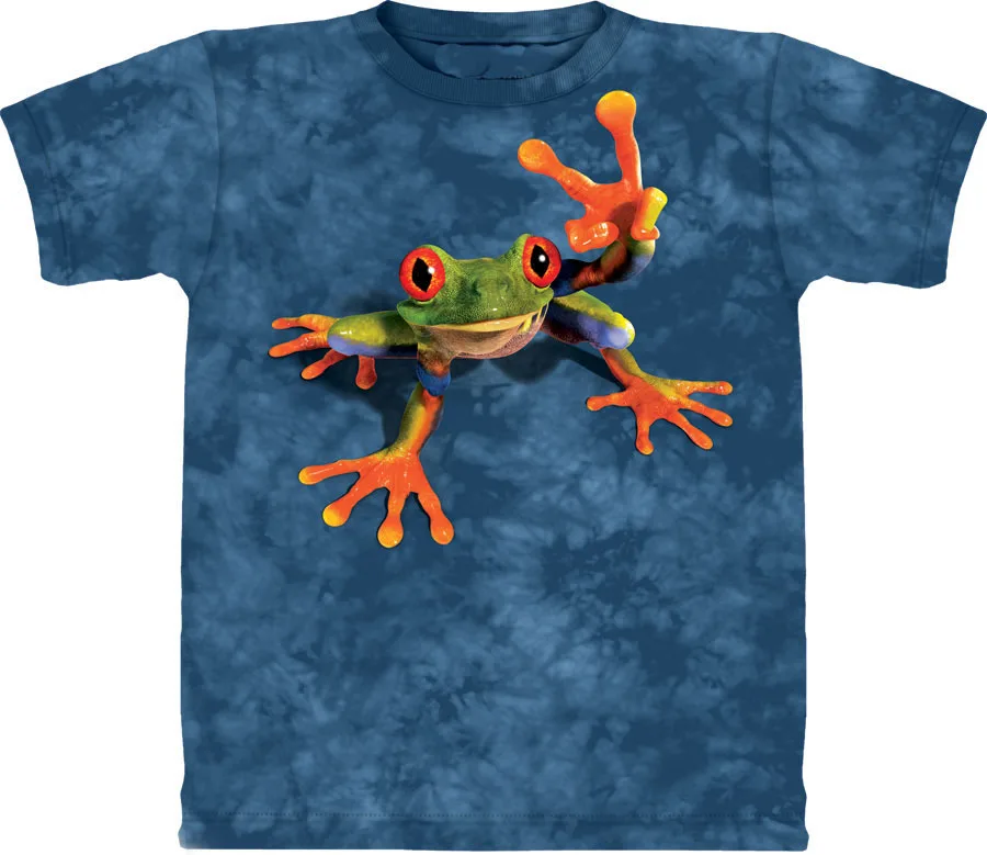 2018 new fashion High quality Men Women cool 3d print cute frog blue Short Sleeve Summer Loose Leisure Streetwear clothling | Мужская