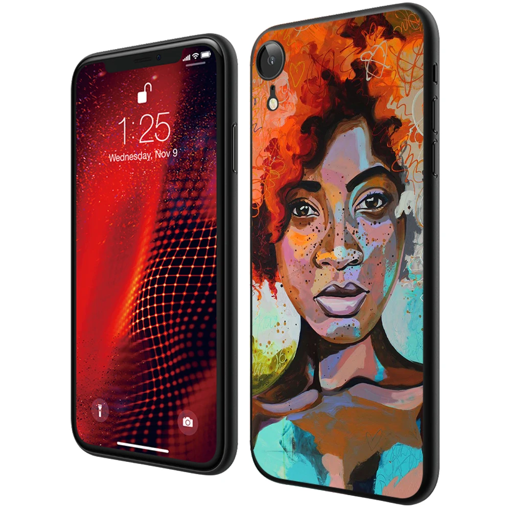 WEBBEDEPP Anette Tjaerby Gal чехол для телефона из ТПУ с рисунком афро волос OPPO A1 A3S A5s A7 A37 A57 A73