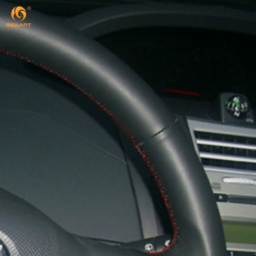 MEWANT черный чехол рулевого колеса автомобиля из натуральной кожи для Toyota Yaris Vios RAV4