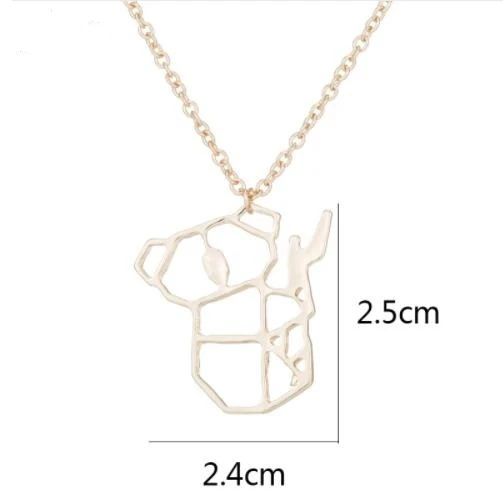 Cute Hollow-out Australian Koala Bear Feature Necklace Charm Animal Jewelry for Women Kids Children Day Gift | Украшения и