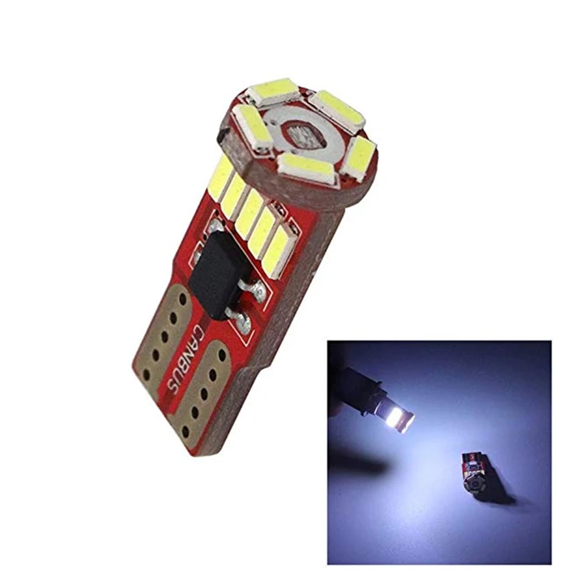 Суперъяркая Светодиодная лампа 15SMD T10 W5W с 5 Светодиодами яркость 4014 без ошибок