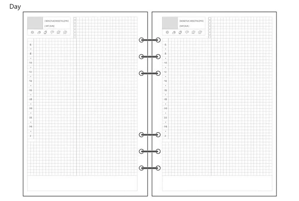 Daily 6 отверстий, цветная бумага для планировщика, наполнитель, Filofax, для офиса, школы, спираль, аксессуары для ноутбуков, наполнитель, бумага, Биндер, внутренние страницы - Цвет: Daily