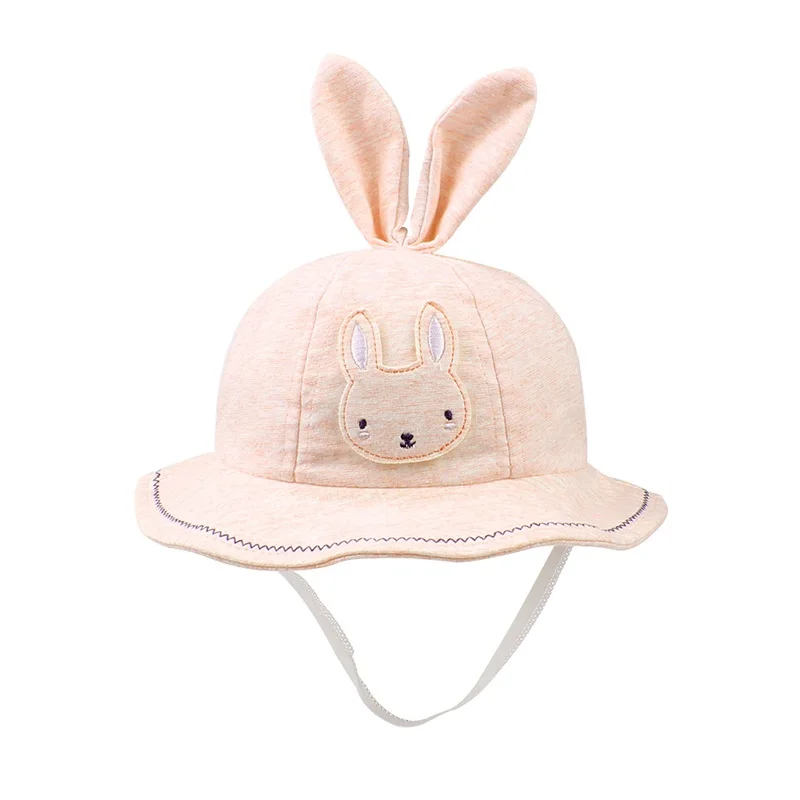 Cute Rabbit Baby Hat For Girls Cotton Panama With Ears Cartoon Sun Cap Autumn Clothings | Детская одежда и обувь