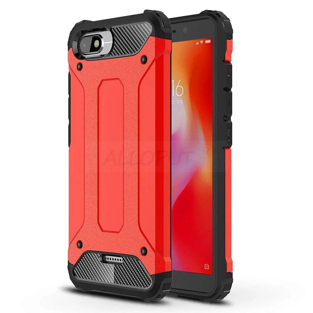 Armor Shockproof Case for Redmi 7 Note 7 6A Case Rigid Plastic Silicone PC Rugged Case Xiaomi Redmi 6A 7 Note 7 8 Pro Back Cover