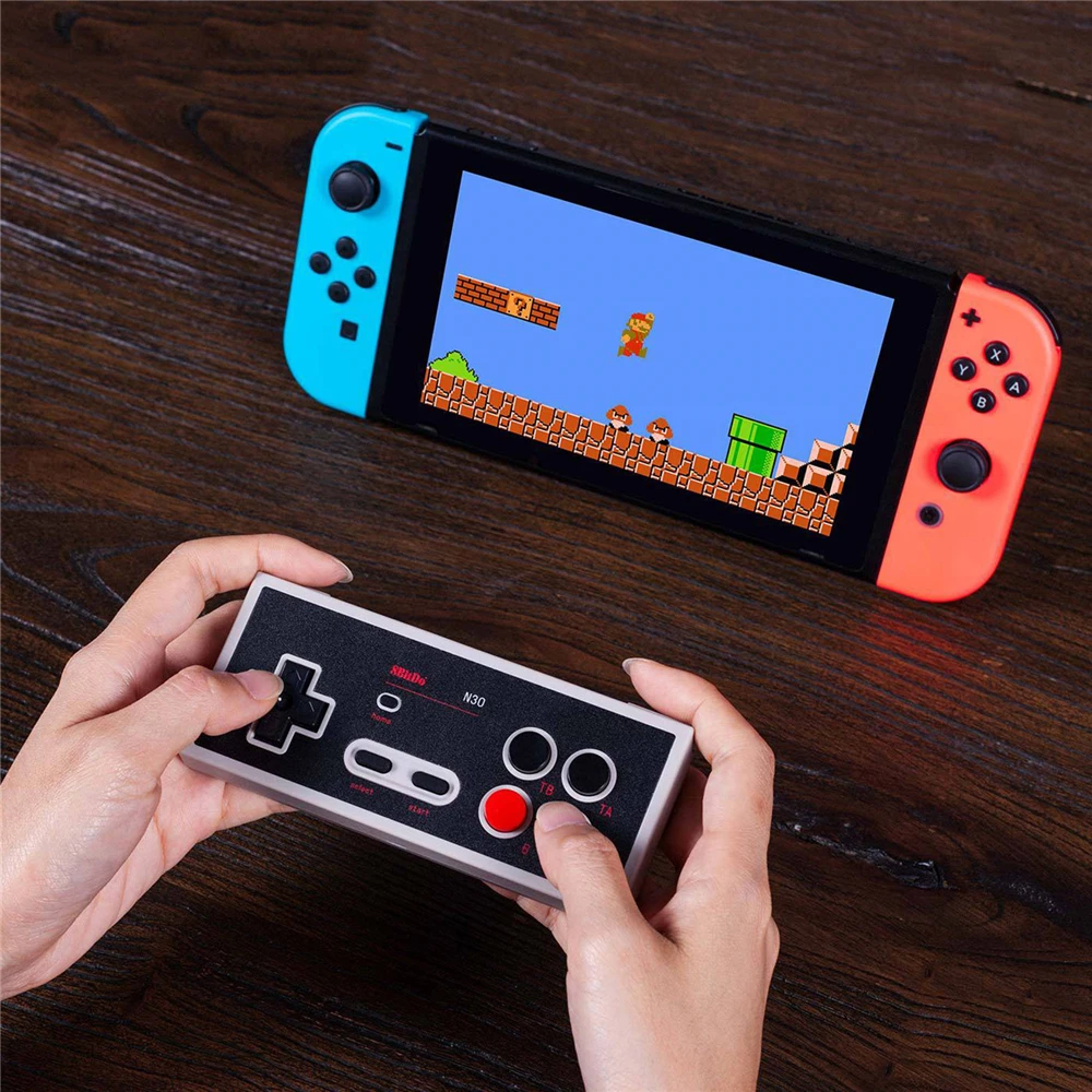 Для 8 BitDo N30 Bluetooth геймпад для Nintendo Switch онлайн игровые геймпады для пара Android PC MAC поддержка обновления прошивки Turbo