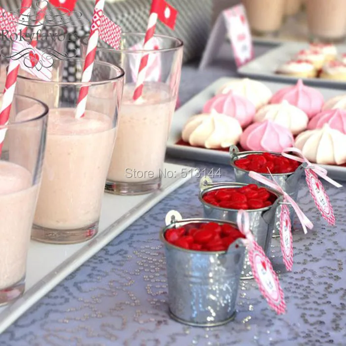Бесплатная доставка 80 шт. белые мини ведра для пляжа милые ведерки свадьбы