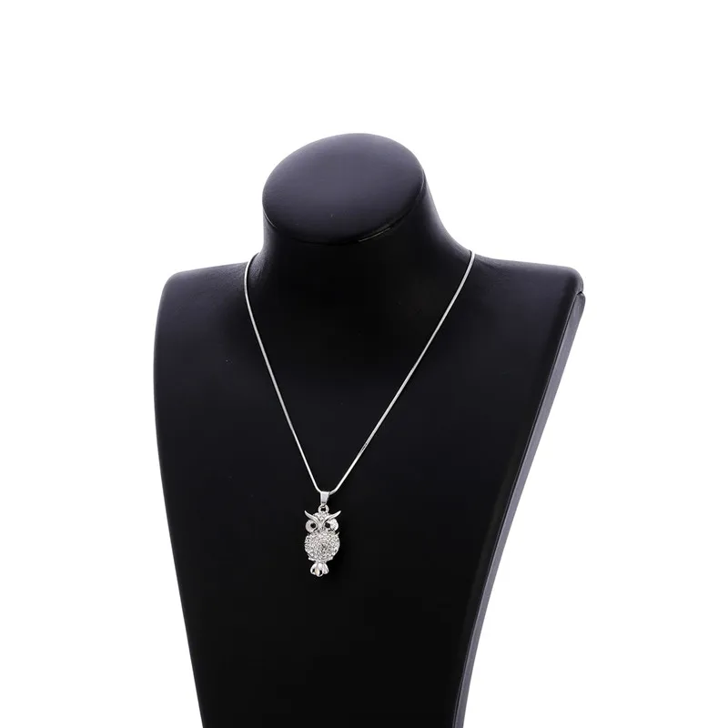 Милое маленькое ожерелье с подвеской в виде совы для женщин цветное