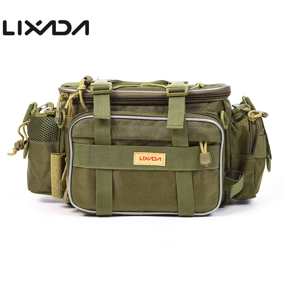Lixada 40*15*19 см сумка для рыбалки холщовая Мужская многофункциональная поясная на
