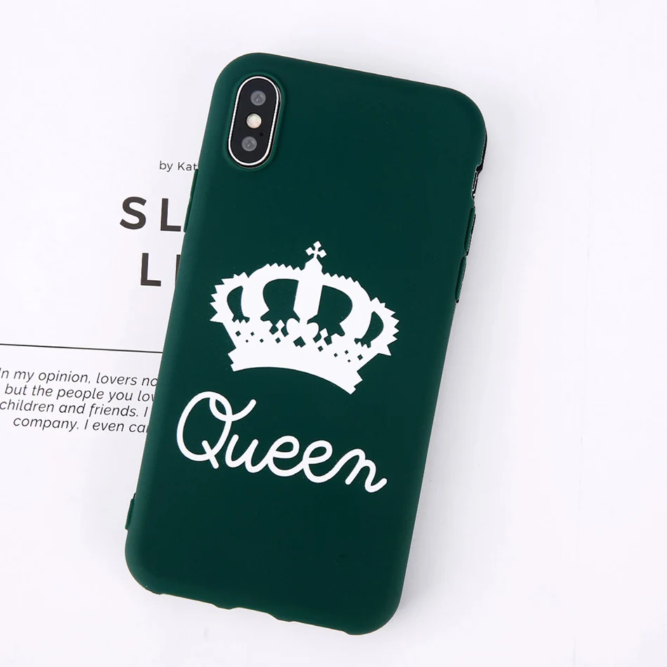 Moskado King queen чехол для телефона для iphone 7 6 6s 8plus X XS Max XR пары шикарные модные симпатичные, из мягкого ТПУ чехол для iphone 11 5S SE