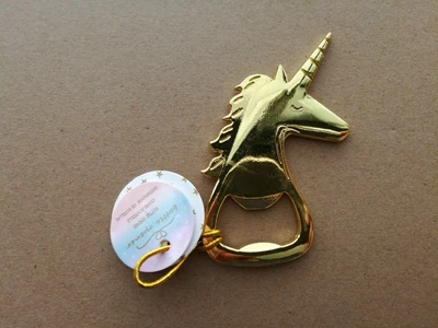 Unicorn 100 шт./лот, вечерние бутылки с единорогом, оранжевые, для влюбленных, золотые, в форме ананаса, открывалка для пива, для свадебной вечеринки, подарки, 10 видов стилей - Цвет: Unicorn