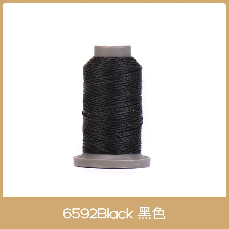 Black-1spool WUTA Высокое качество кожа ремесло нитки для ручного шитья 70 метров 0,65 мм DIY кожа полиэстер круглый Вощеная линия кожаный Рабочий шнур - Цвет: Black-1spool