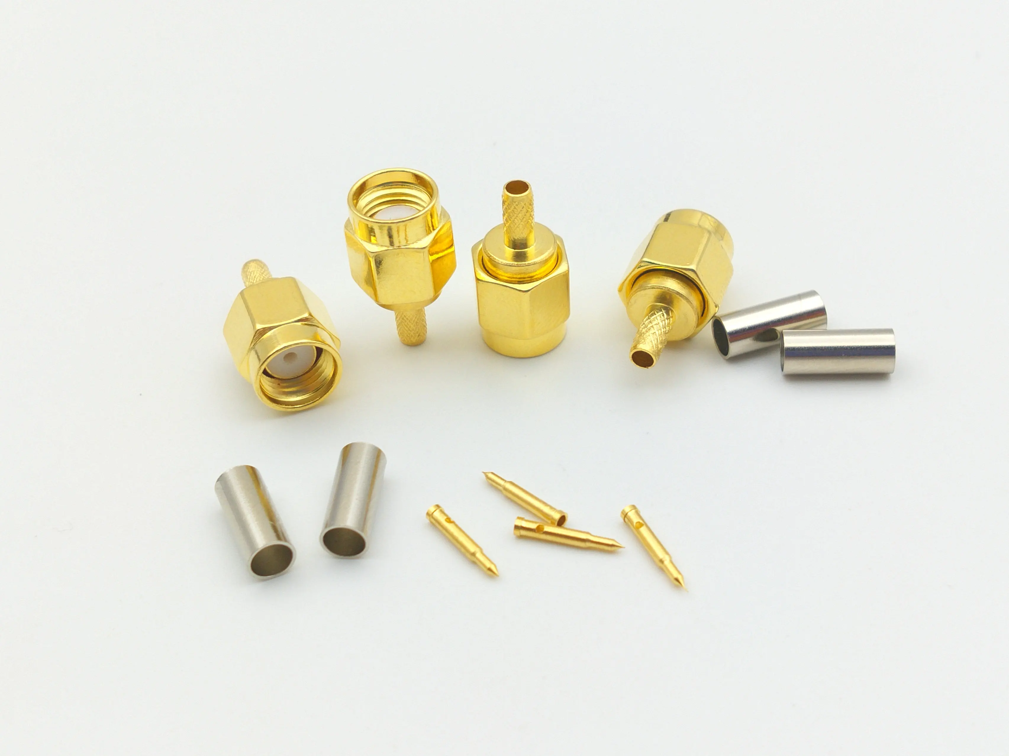 

100PCS RP-SMA plug straight connector for RG316 LMR100 RG174 cable