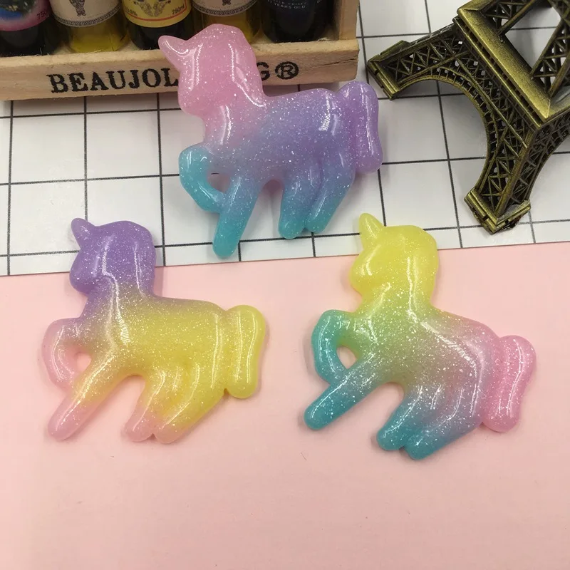 5 шт./лот каучуковый Единорог Милая лошадь для ювелирных изделий Аксессуары центр