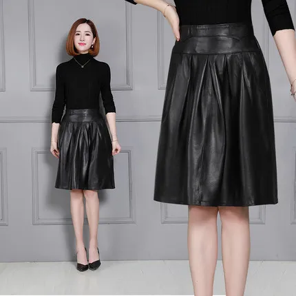 

2018 New Fashion Genuine Sheep Leather Skirt K20