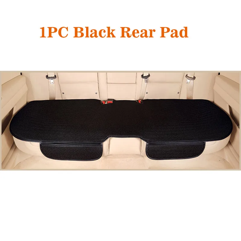 Black Rear Auxmart сиденья спереди заднего сиденья Лен дышащий комфорт универсальное автокресло протектор мат автомобильной ногами коврик - Название цвета: Black Rear