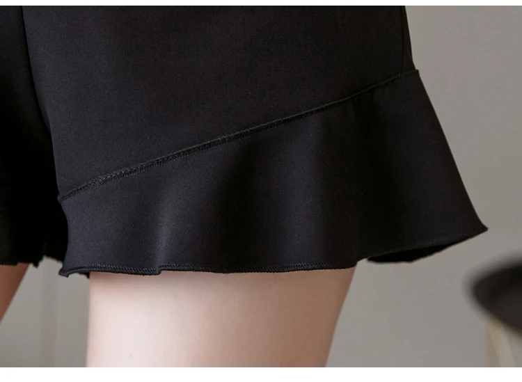 S-2XL, японские, женские, одноцветные шорты, милые, милые, для молодых девушек, высокая талия, оборки, подол, широкие, шорты для женщин, лето