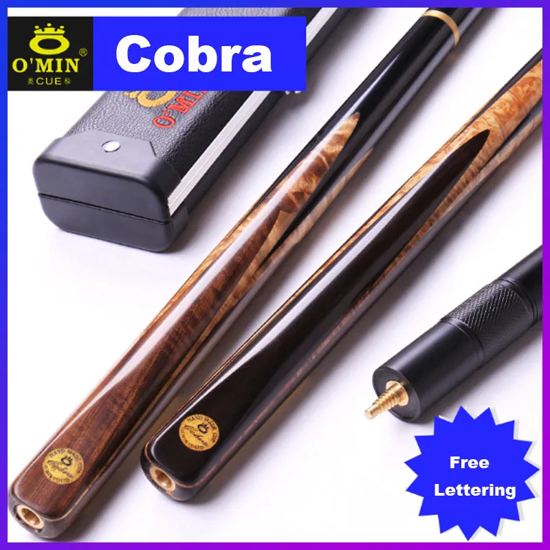 baratas Omin Alta Qualidade 3/4 Snooker Cue Vara 9.5mm Dicas Artesanal Snooker Cues Caso Conjunto China
