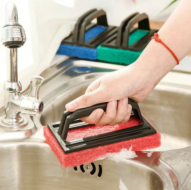 Щетка для мытья кухни с короткой ручкой губка щетки чайник плитки инструменты