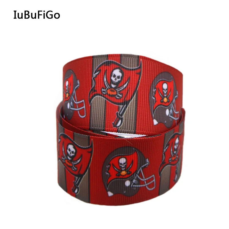 [IuBuFiGo] 10Y 7/8 &quotперсонажи напечатаны Grosgrain ленты 22 мм спортивные знак команды X2321