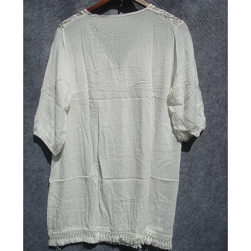 Туника Пляжная накидка саронг Парео новый купальный костюм для хлопка Белая