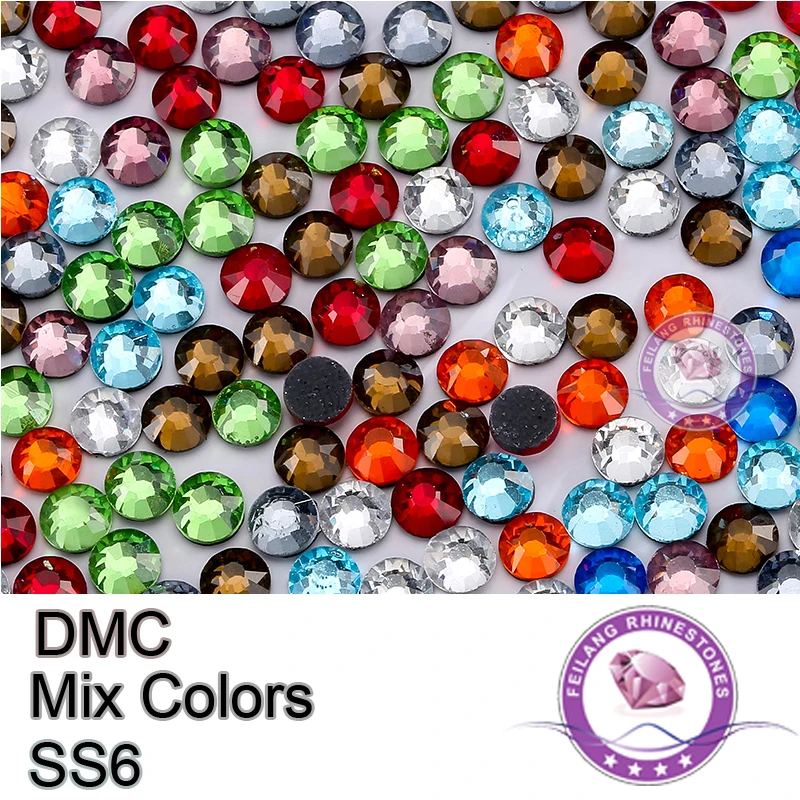 Горячая продажа DMC Mixe цвета исправление Стразы 1440 шт./пакет FlatBack кристалл