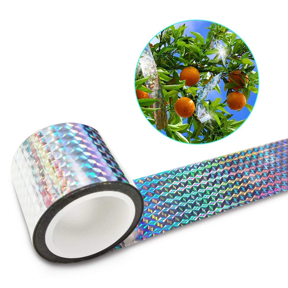 Bird Repellent Scare Tape Dual Sided Reflective Deterrent Ribbon for Homes Gardens Farms High quality | Дом и сад