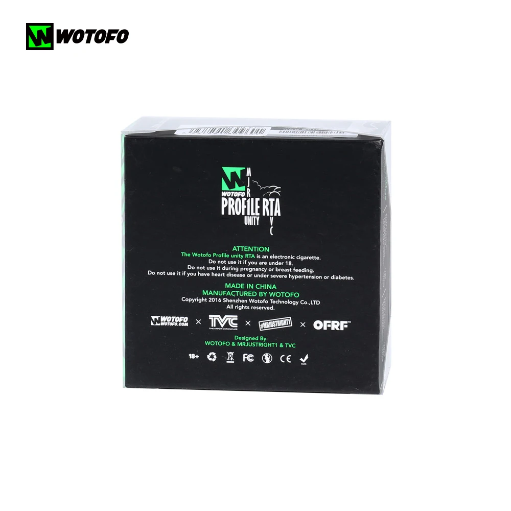 Оригинальный Wotofo профиль Unity RTA распылитель 5 мл Vape танк с VK530 Mod 220 Вт без 18650