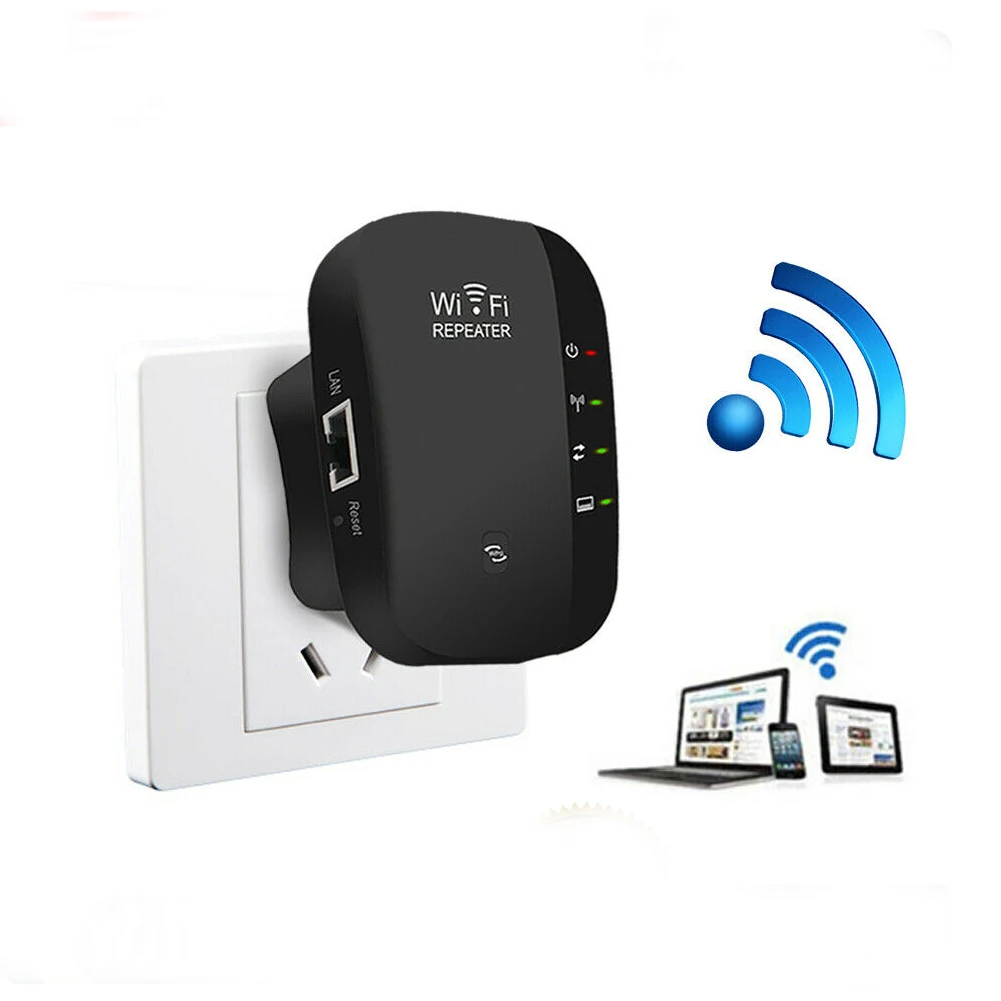 Офисный WIFI ретранслятор с вилкой усилитель сигнала высокая скорость 300 Мбит/с