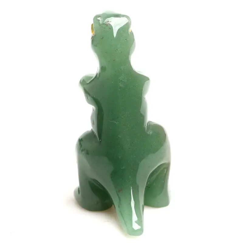 2 36 &quotнатуральный зеленый кварц авантюрин Кристалл динозавр игрушка резная