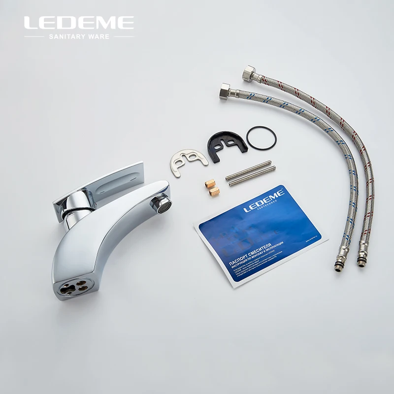 LEDEME квадратный уникальный кран для ванной комнаты современный с одной ручкой