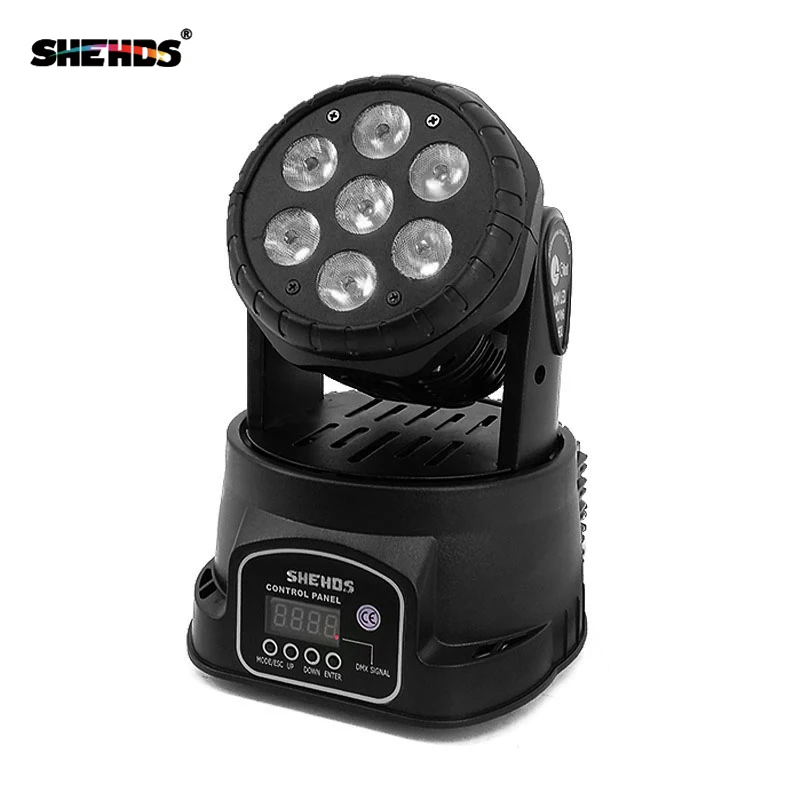 Быстрая светодиодный светильник с подвижной головкой 7x12 Вт RGBW Quad с advancedDJ DMX 10/15 каналов, SHEHDS сценическое освещение - Цвет: Black Boby
