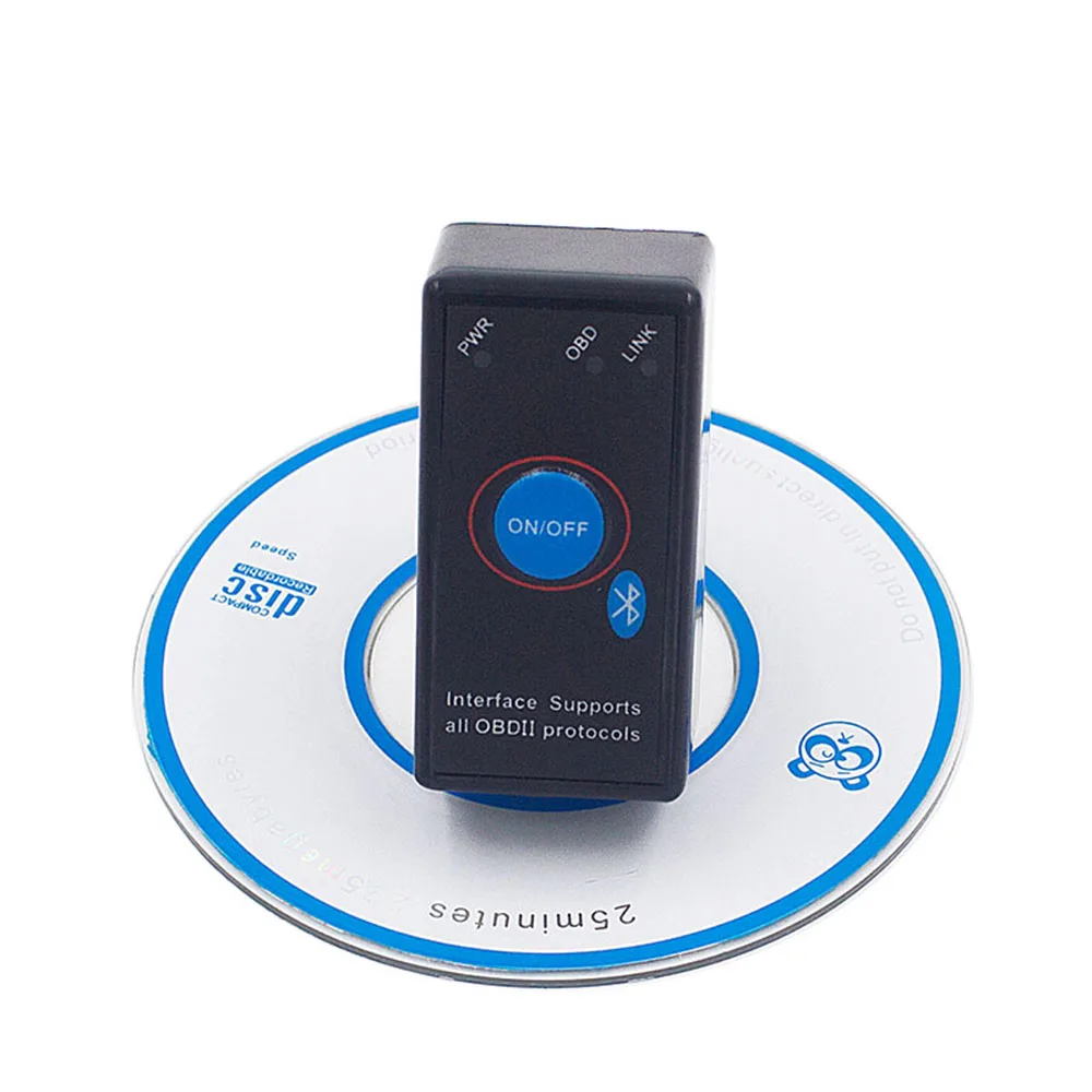 Мини OBD2 ELM327 V2.1 uper Bluetooth с CD автомобильный OBD 2 сканер неисправностей автоматический считыватель кодов сканирующие инструменты Переключатель ELM 327 eml