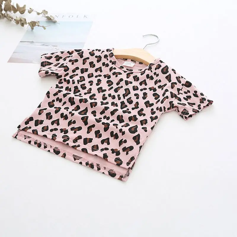 Женская футболка для девочек детская летняя с коротким рукавом хлопковые топы