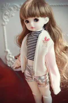 H Новинка! Одежда для кукол бейсбольные куртки 8 цветов для 1/4 1/3 BJD/SD/DD/MSD куклы аксессуары жакет для куклы бейсбольная форма - Цвет: H