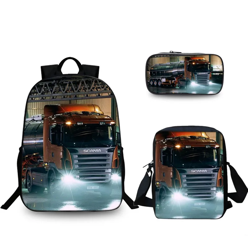 6 3 шт./компл. модные Scania мультфильм 3D рюкзак для девочек-подростков с грузовиком для мальчиков и девочек Лидер продаж школьная сумка рюкзак для ноутбука - Цвет: 6