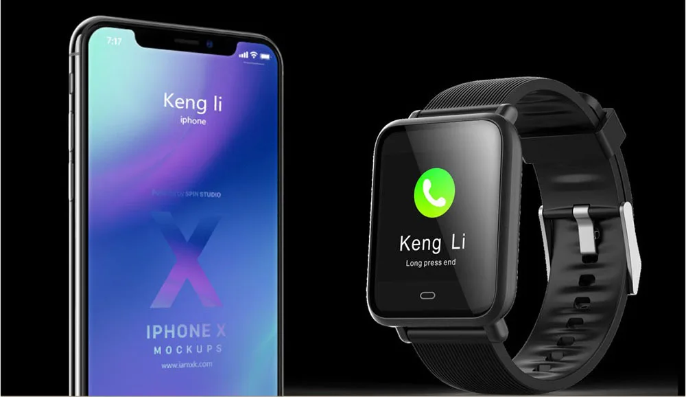 С коробкой) Diggro Q9 Смарт часы кровяное давление монитор сердечного ритма IP67 Водонепроницаемый Фитнес Trakcer часы для мужчин и женщин умные часы