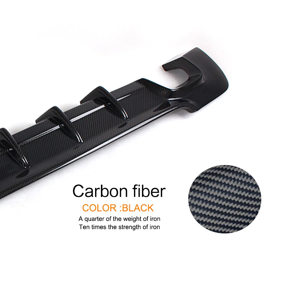 Задний диффузор для губ из углеродного волокна спойлер задний бампер Защита от