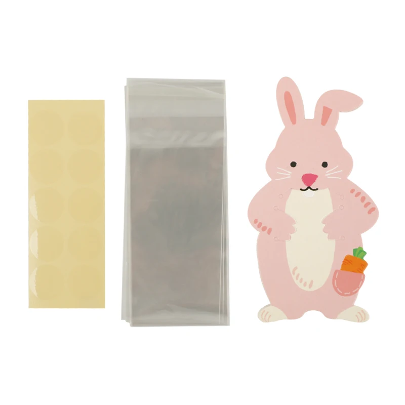 10 шт. пакеты для печенья с мультяшными животными медведем кроликом|Украшения