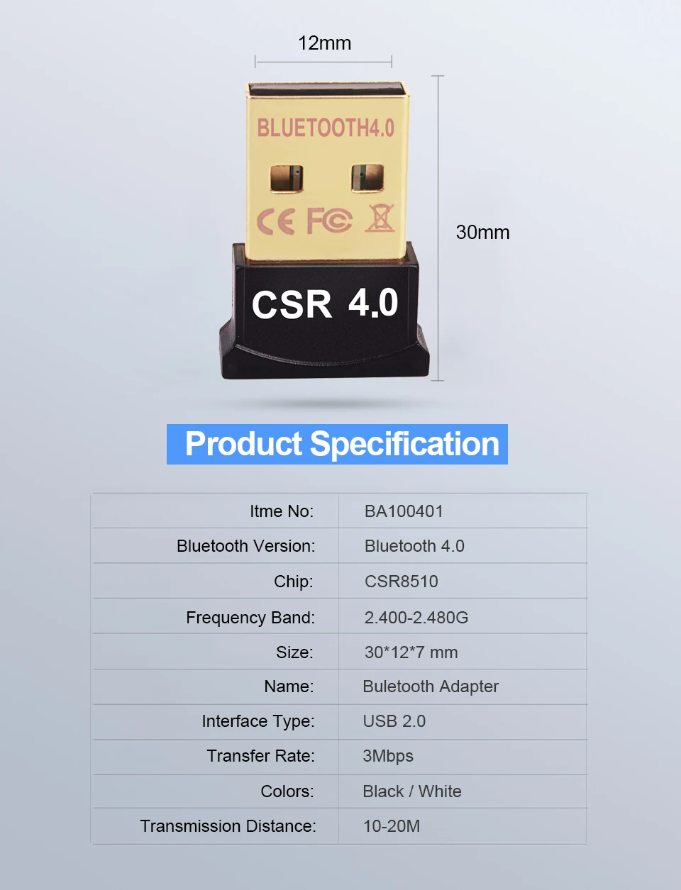 Беспроводной USB Bluetooth адаптер ПК Bluetooth Dongle CSR 4,0 мини аудио приемник Высокое скорость передатчик для компьютера PC